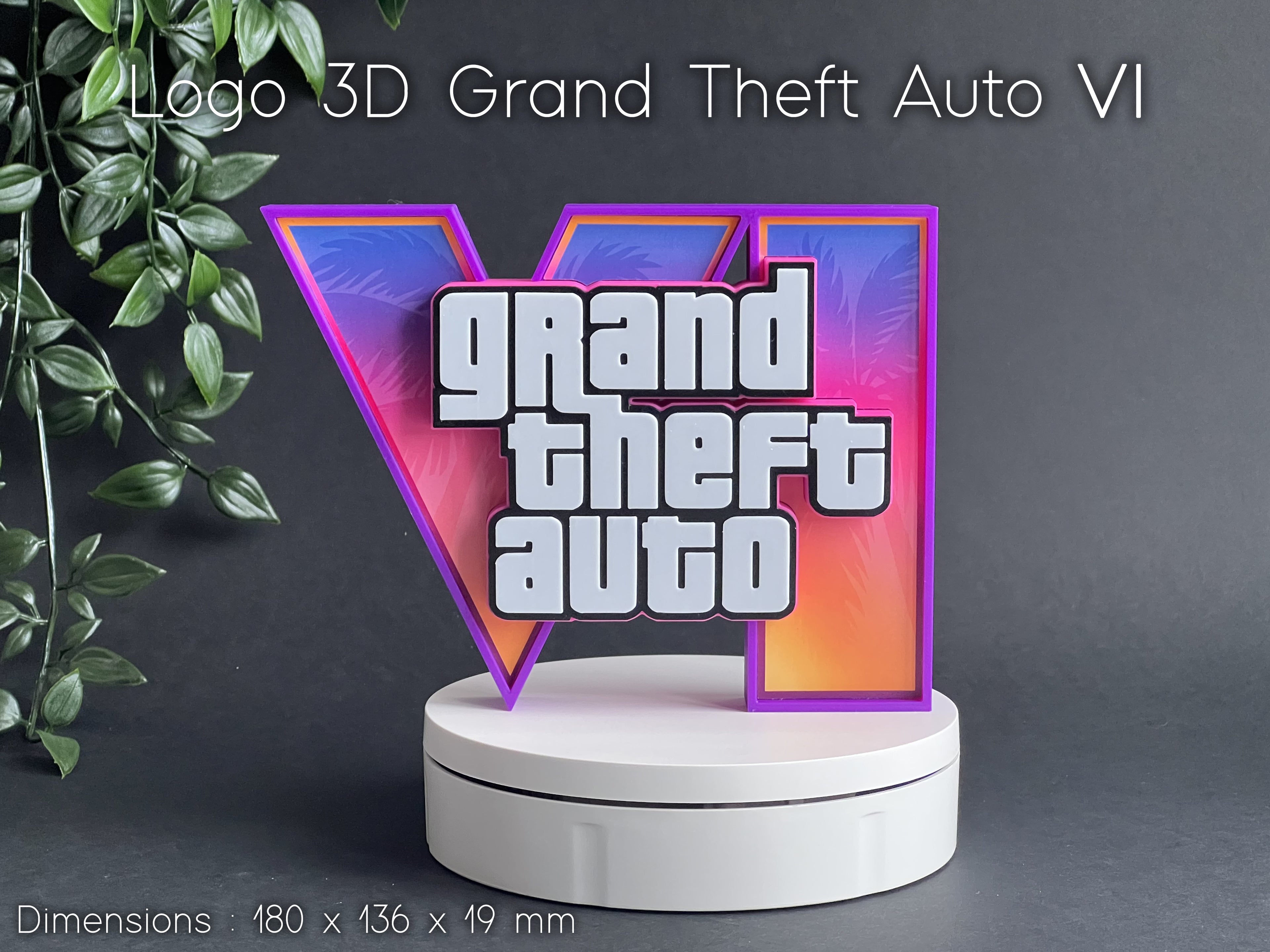 Logo 3D Grand Theft Auto VI